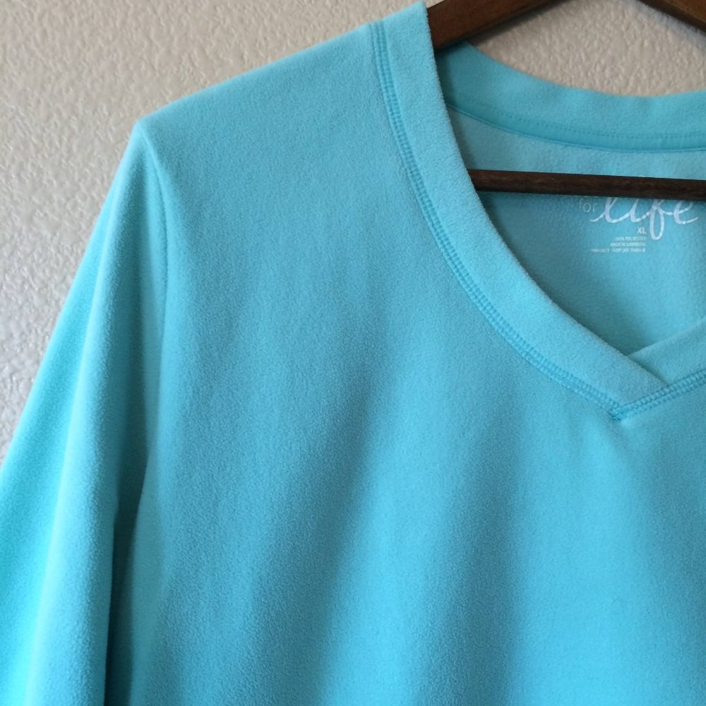 Pajama Pants XL Snowflake Fox Green Fleece Top Pullover Minky Cozy Lot - Picture 5 of 8